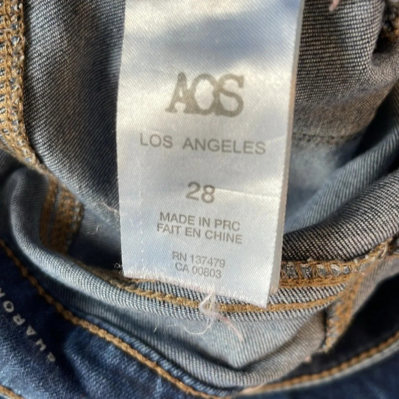 AOS Articles Of Society Sharon Skinny Jeans Nevada Blue Dark Wash Distressed 28 - Picture 8 of 12